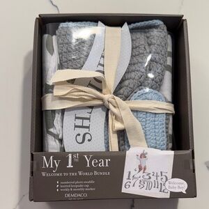 Demdaco My 1st Year Welcome Bundle - Gray and Blue